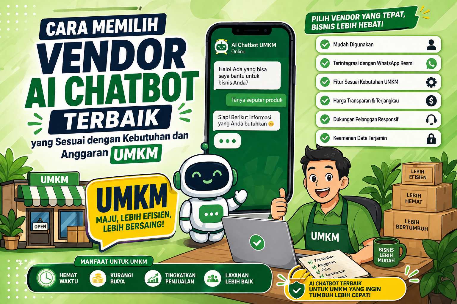 Cara Memilih Vendor AI Chatbot Terbaik yang Sesuai dengan Kebutuhan dan Anggaran UMKM