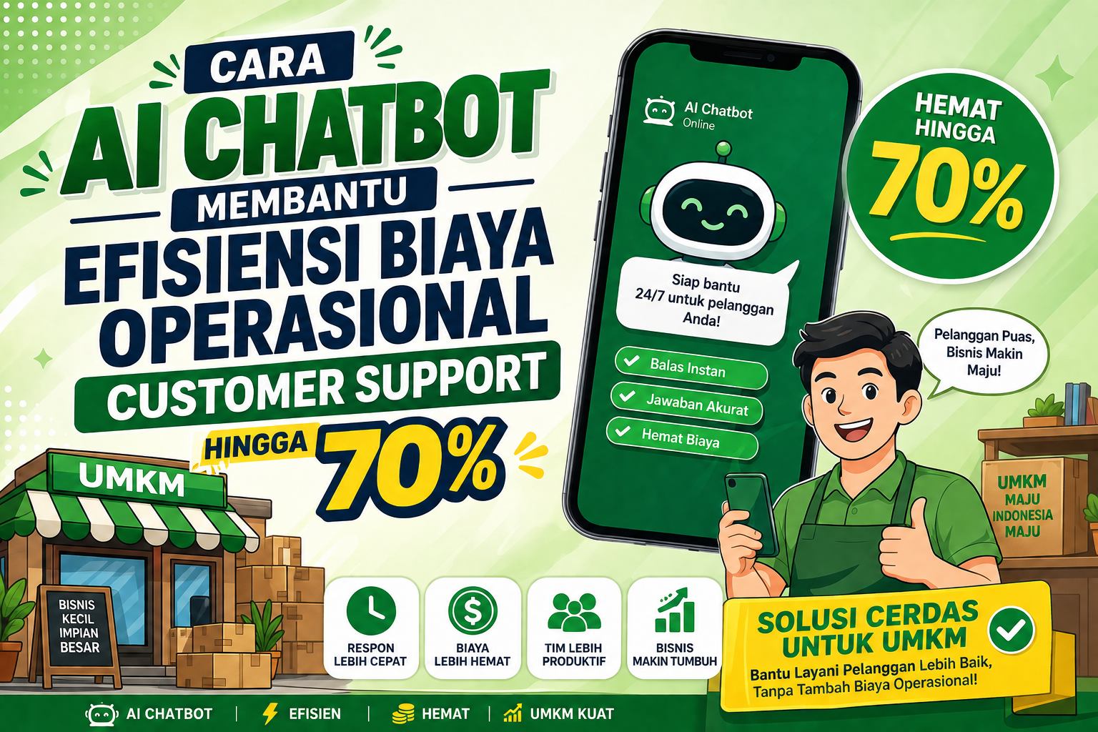 Cara AI Chatbot Membantu Efisiensi Biaya Operasional Customer Support Hingga 70 Persen