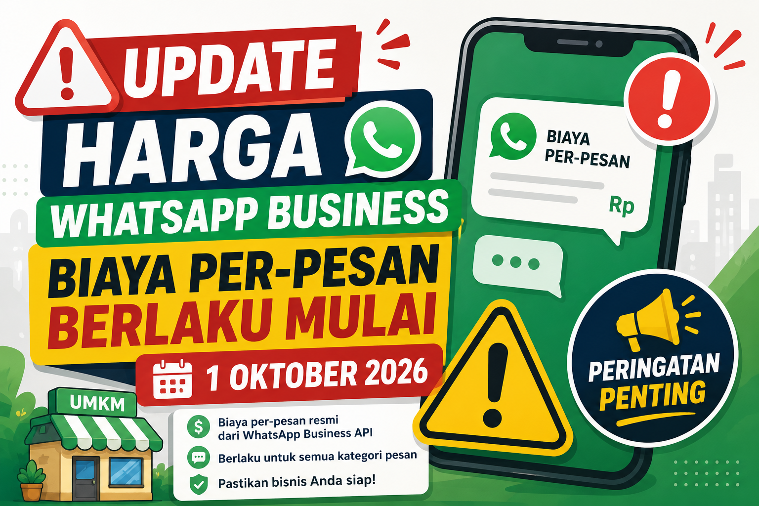 Update Harga WhatsApp Business: Biaya Per-Pesan Berlaku Mulai 1 Oktober 2026