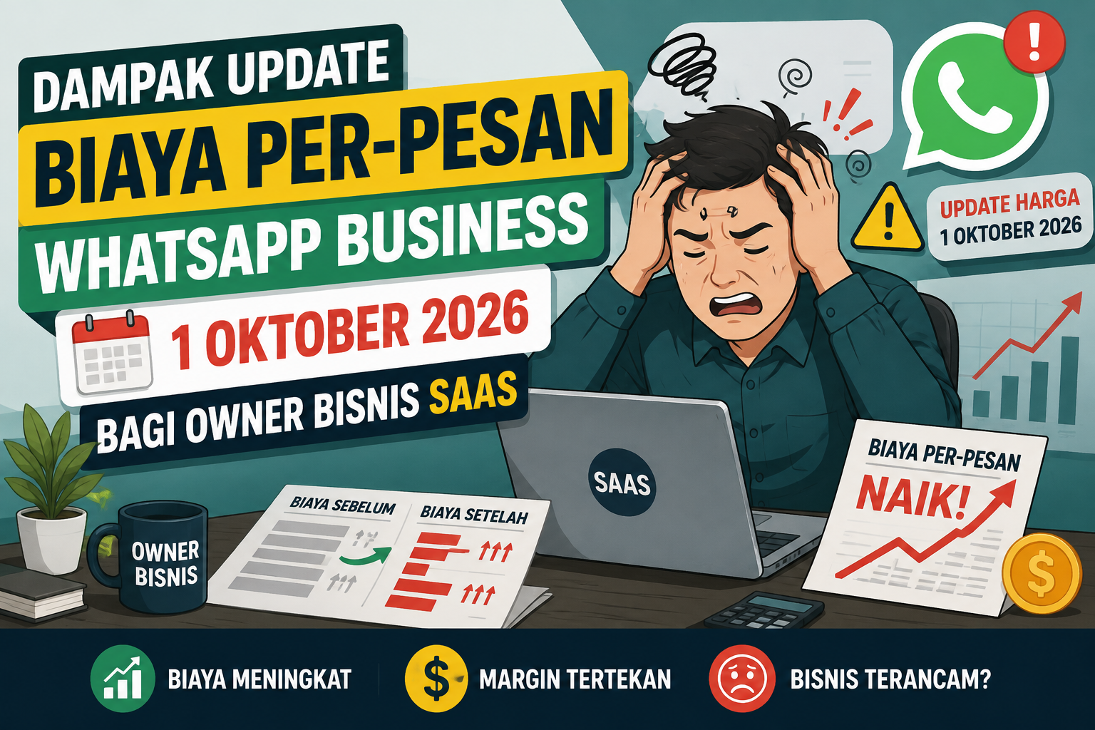 Dampak Update Biaya Per-Pesan WhatsApp Business 1 Oktober 2026 bagi Owner Bisnis SaaS