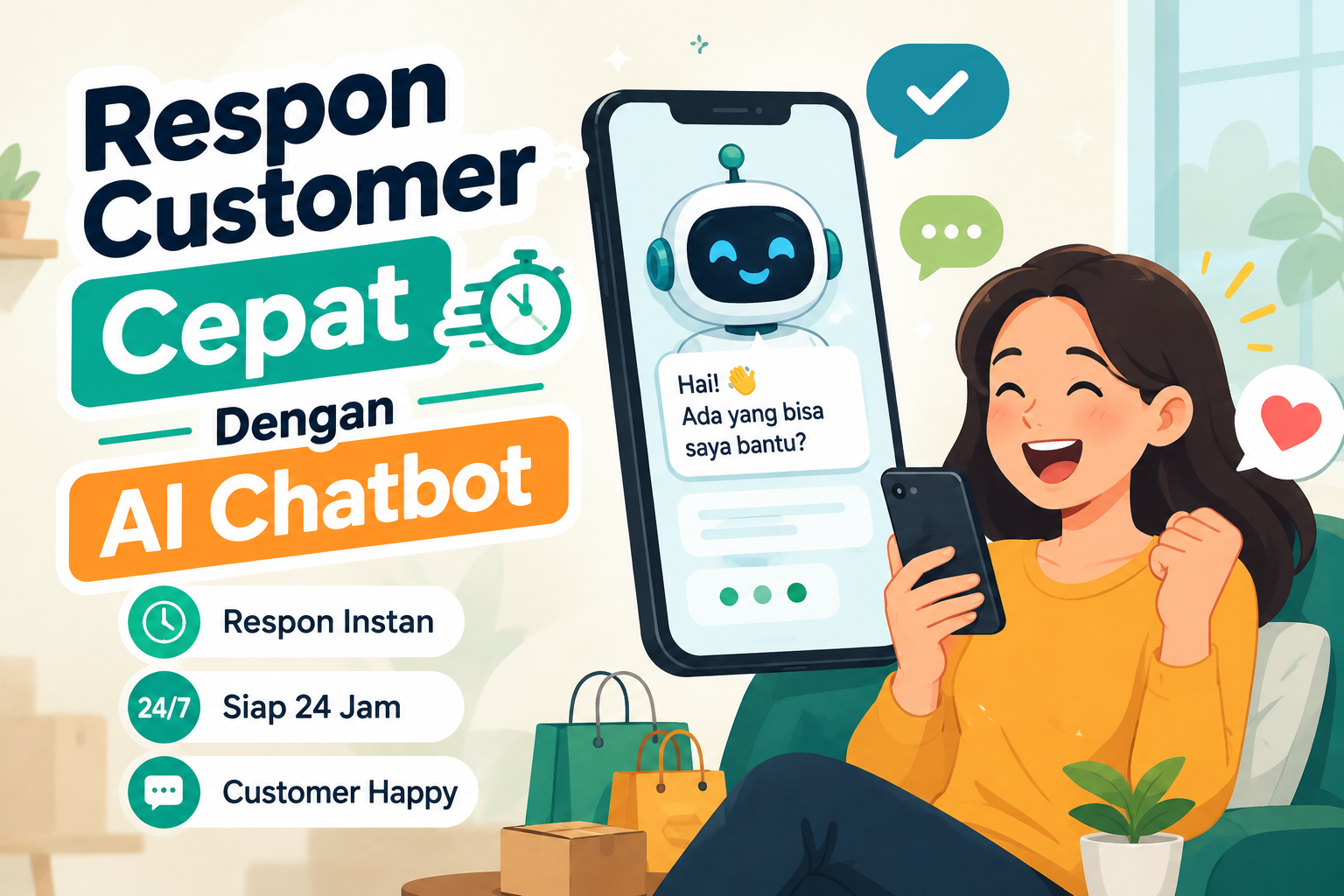 Respon Customer Cepat Dengan AI Chatbot