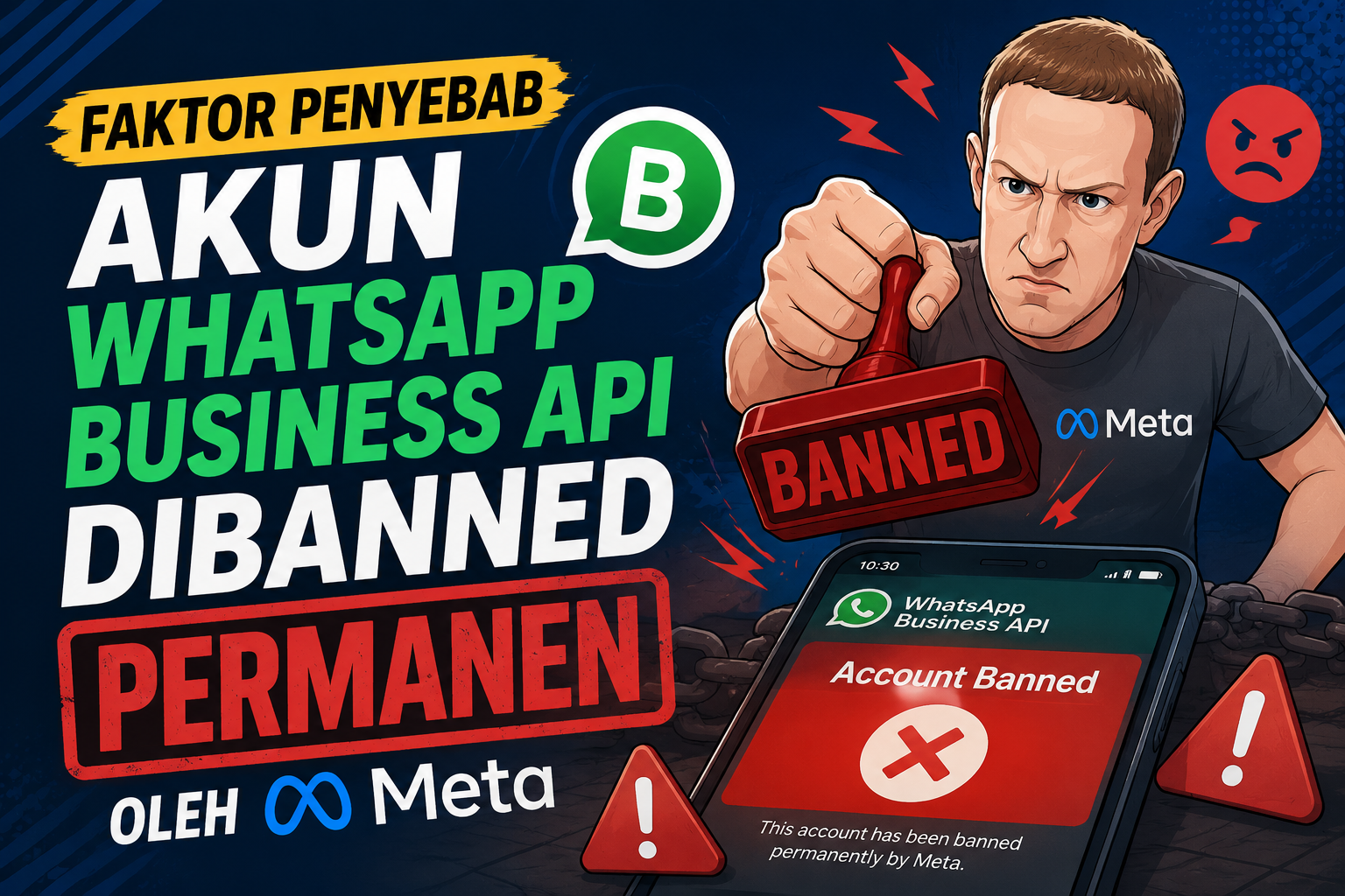 Faktor Penyebab Akun WhatsApp Business API Dibanned Permanen Oleh Meta