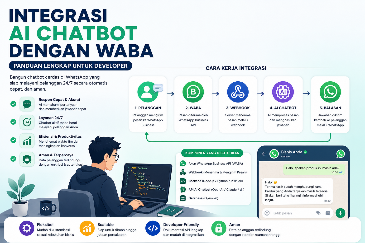 Integrasi AI Chatbot dengan WABA: Panduan Lengkap untuk Developer