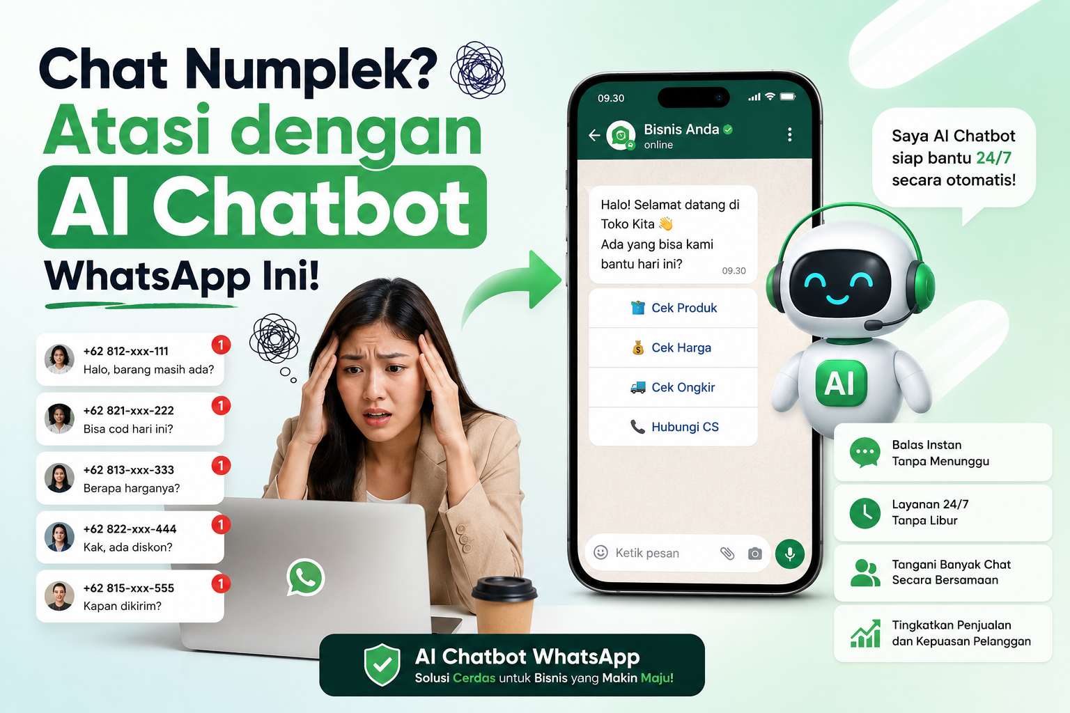Chat Numplek? Atasi dengan AI Chatbot WhatsApp Ini!