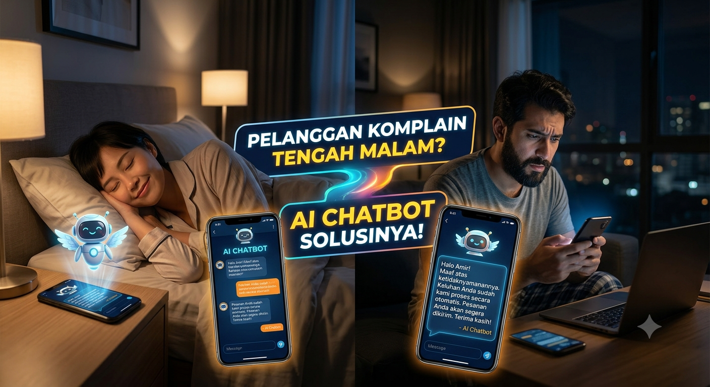 Pelanggan Komplain Tengah Malam? AI Chatbot Solusinya!