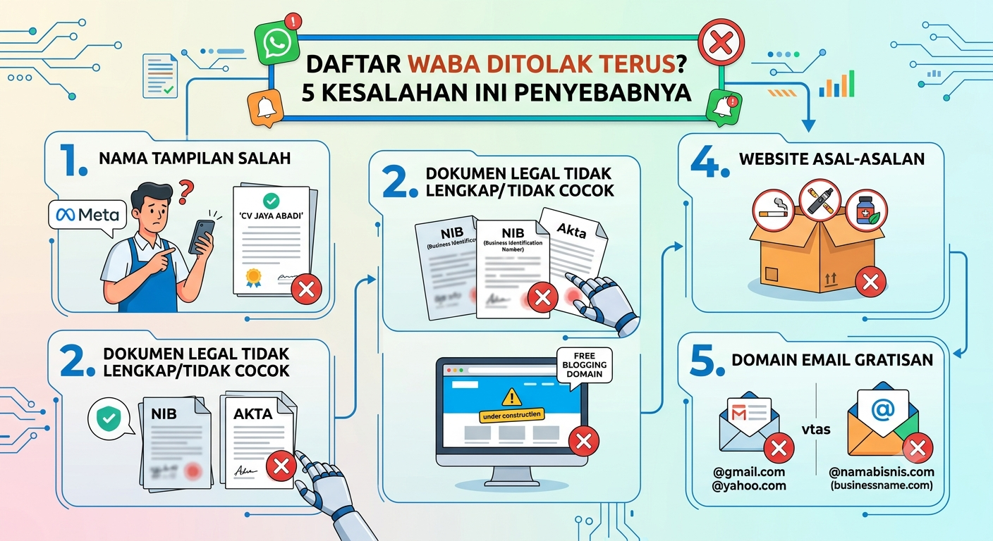 Daftar WABA Ditolak Terus? 5 Kesalahan Ini Penyebabnya