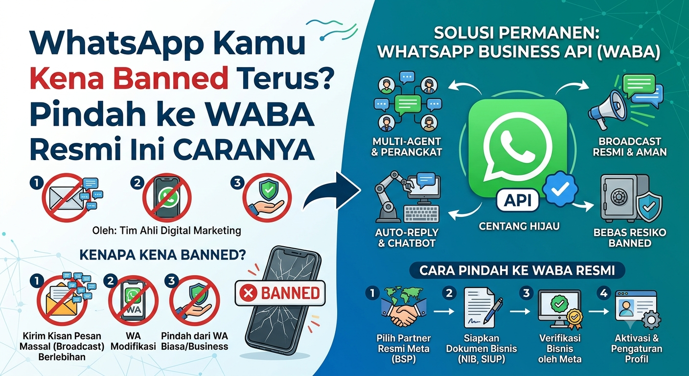 WhatsApp Kamu Kena Banned Terus? Pindah ke WABA Resmi, Ini Caranya!