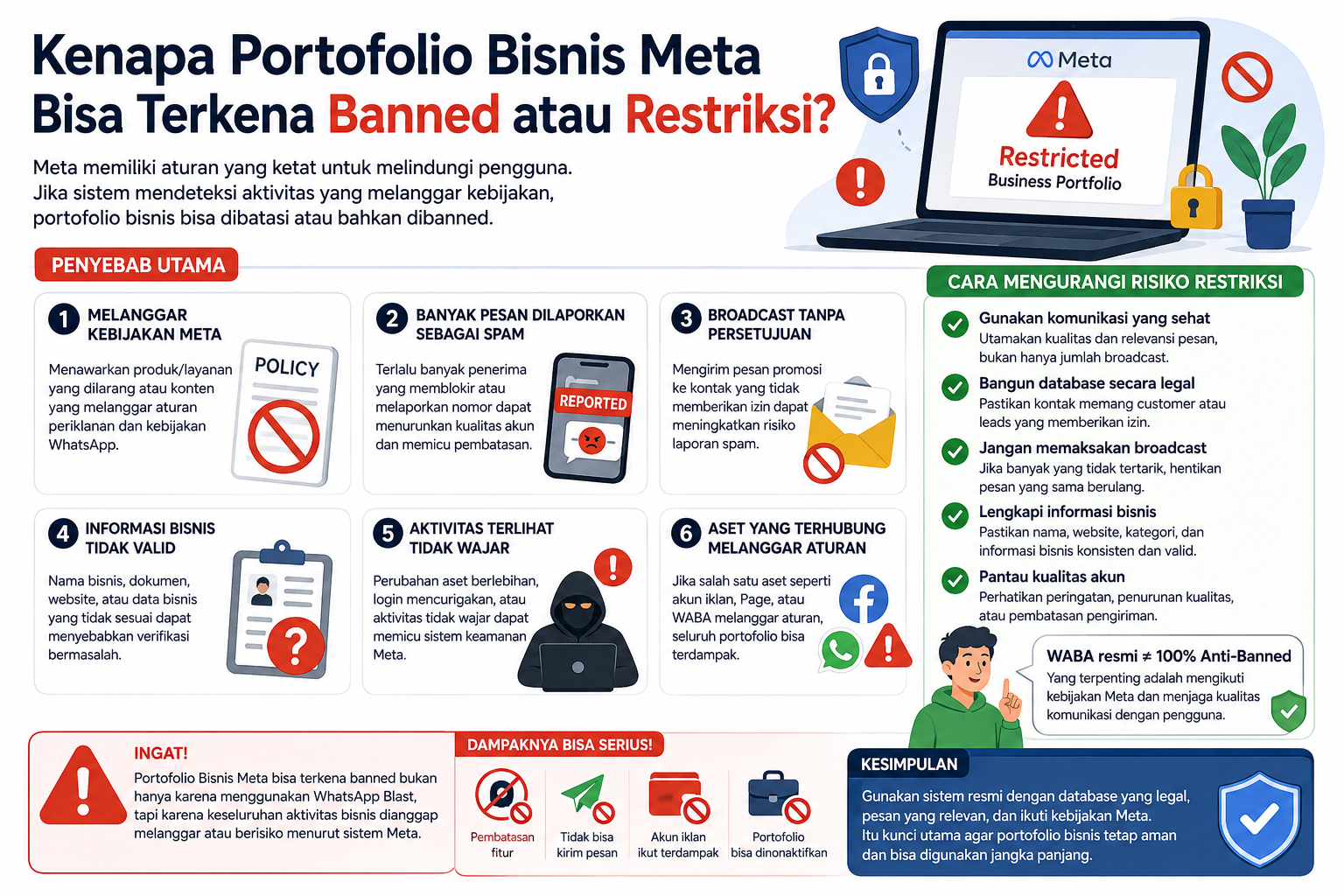 Kenapa Portofolio Bisnis Meta Bisa Terkena Banned atau Restriksi?