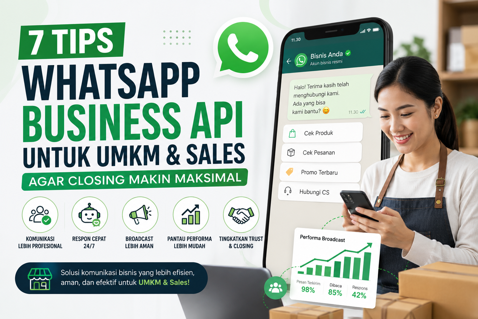 7 Tips Menggunakan WhatsApp Business API agar UMKM dan Sales Lebih Mudah Closing