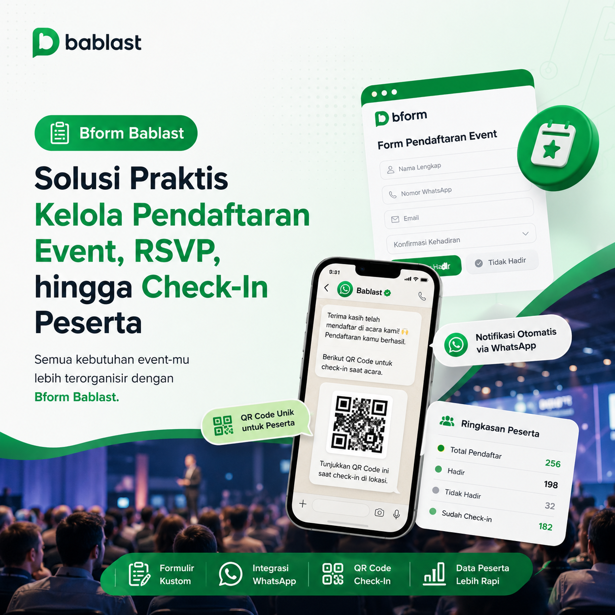 Bform Bablast: Solusi Praktis Kelola Pendaftaran Event, RSVP, hingga Check-In Peserta