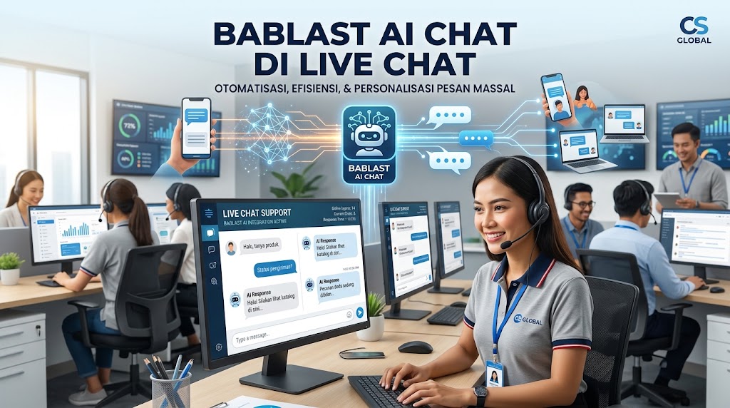 Cara Kerja AI dalam Live Chat dan Blast Message