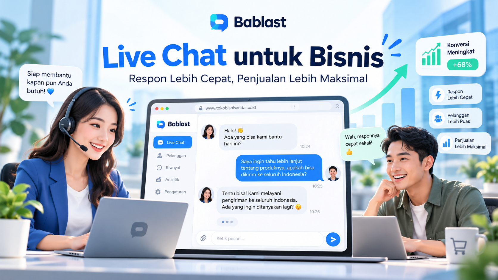 7 Keuntungan Live Chat untuk Bisnis: Respon Pelanggan Lebih Cepat, Penjualan Lebih Maksimal