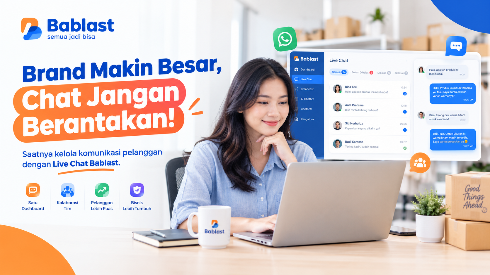 Brand Owner, Jangan Biarkan Chat Pelanggan Berantakan! Saatnya Kelola Komunikasi dengan Live Chat Bablast