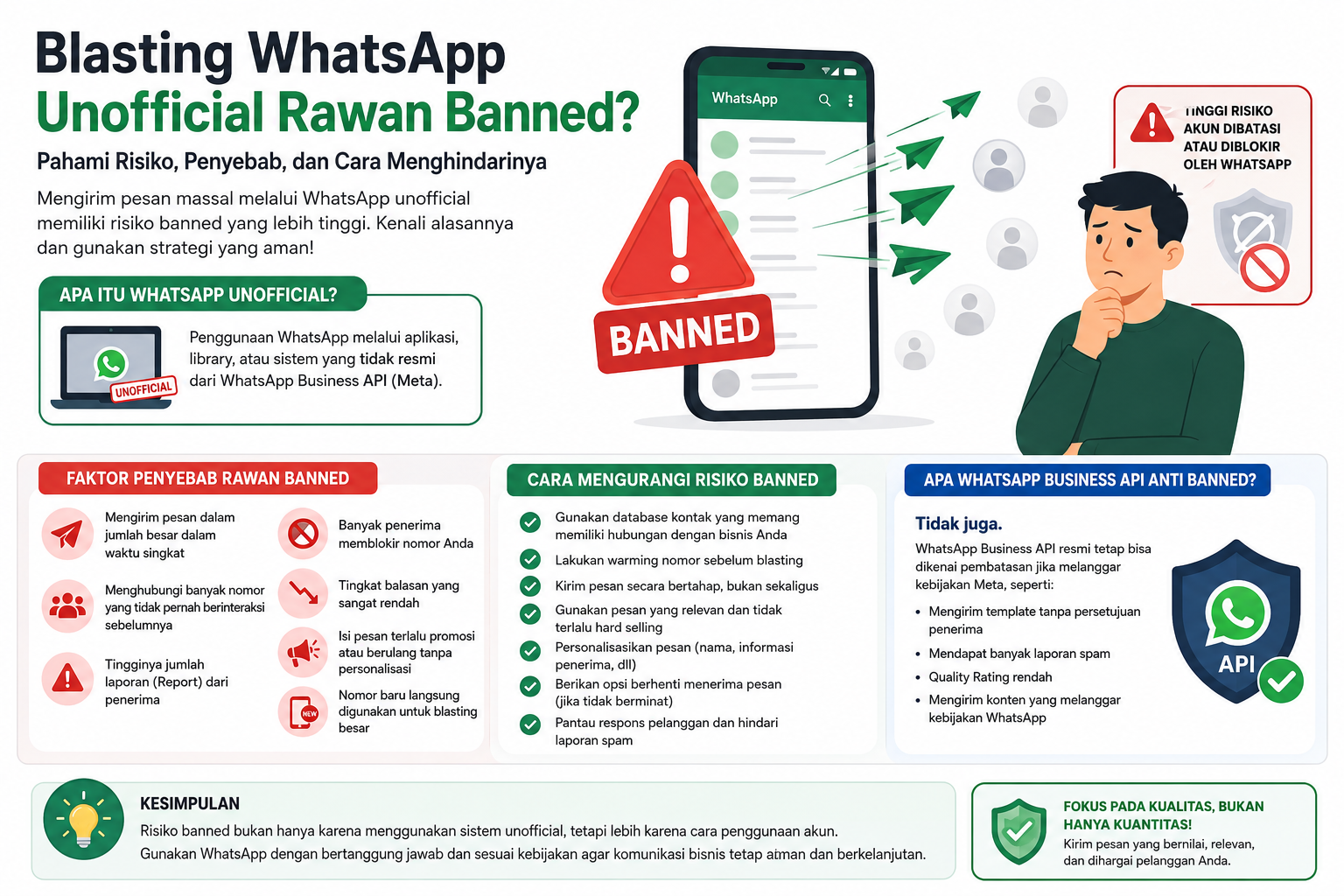 Blasting WhatsApp Unofficial Rawan Banned? Ini Penjelasannya