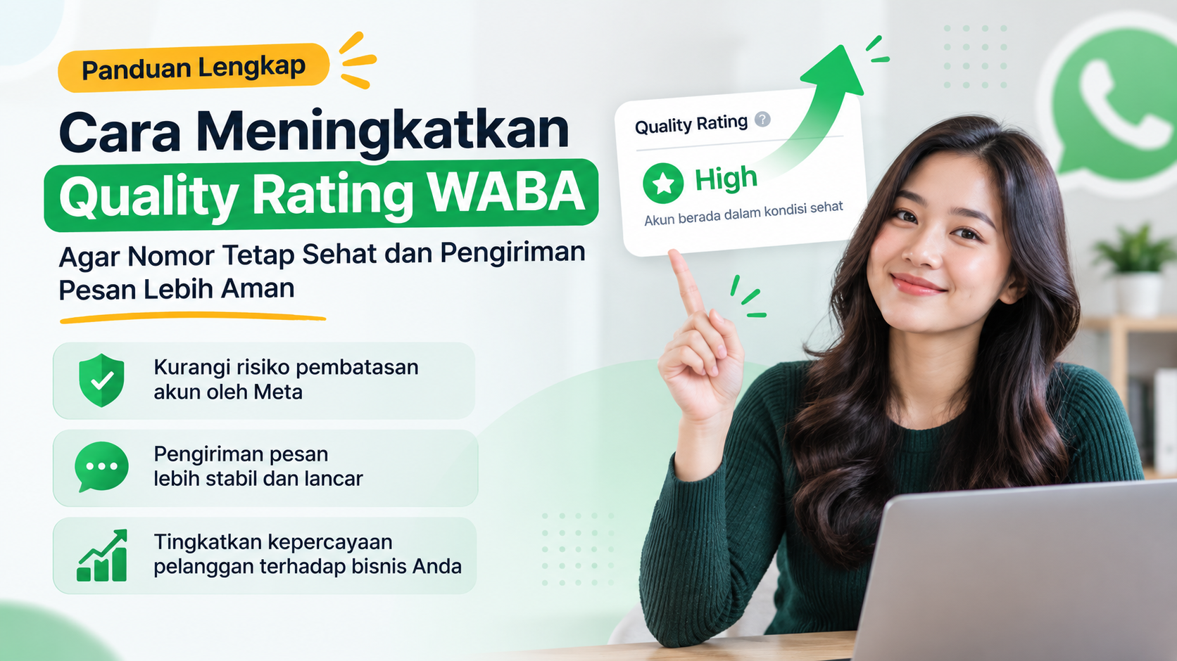 Cara Meningkatkan Quality Rating WABA agar Nomor Tetap Sehat