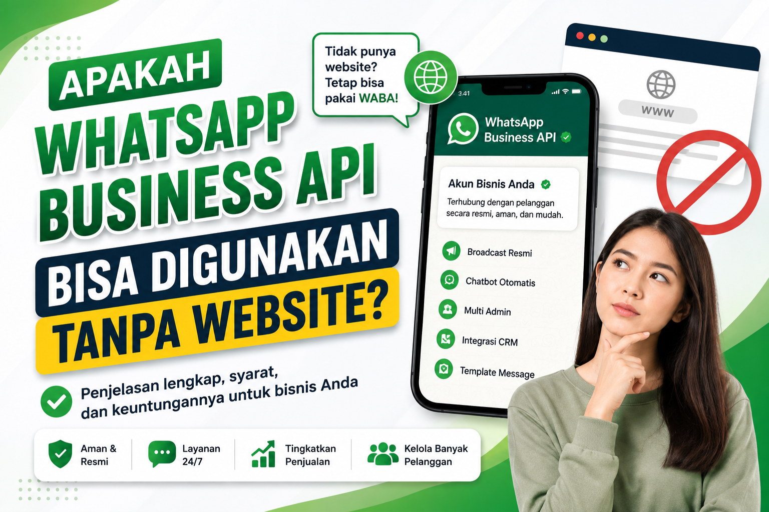 Apakah WhatsApp Business API Bisa Digunakan Tanpa Website? Simak Faktanya