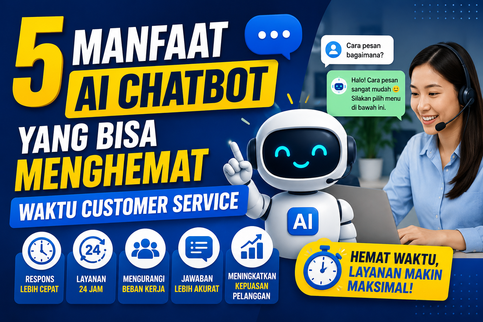 5 Manfaat AI Chatbot yang Bisa Menghemat Waktu Customer Service